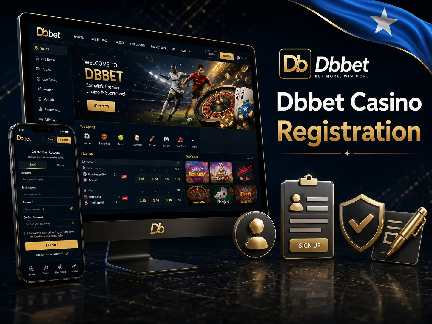Registration in dbbet Casino