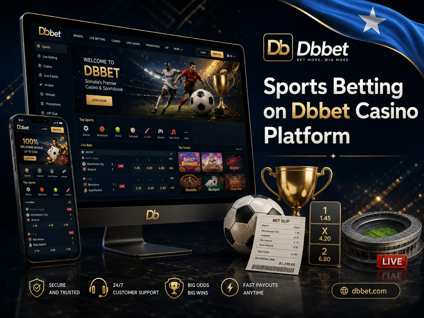 Betting Section of dbbet Casino